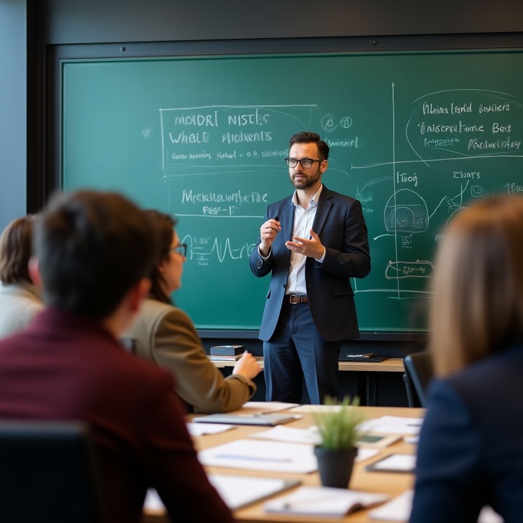 Consultores facilitando taller estratégico